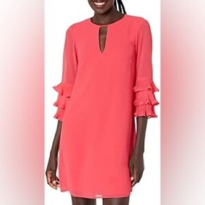Vince Camuto. Red chiffon dress float dress. Size 10. NWT.